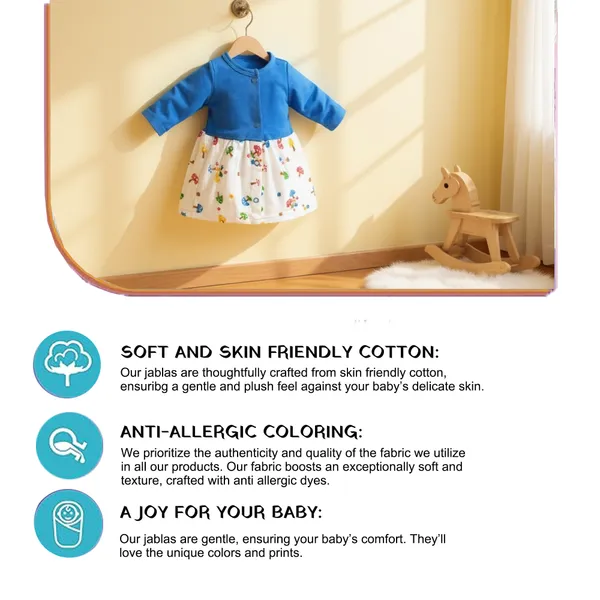 VParents_Cotton_Knee-Length_Full_Sleeves_Girls_Frock_pack_of_4