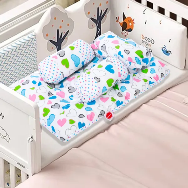 Daisy_Baby_4_Piece_Bedding_Set_with_Pillow_and_Bolsters(Blue)