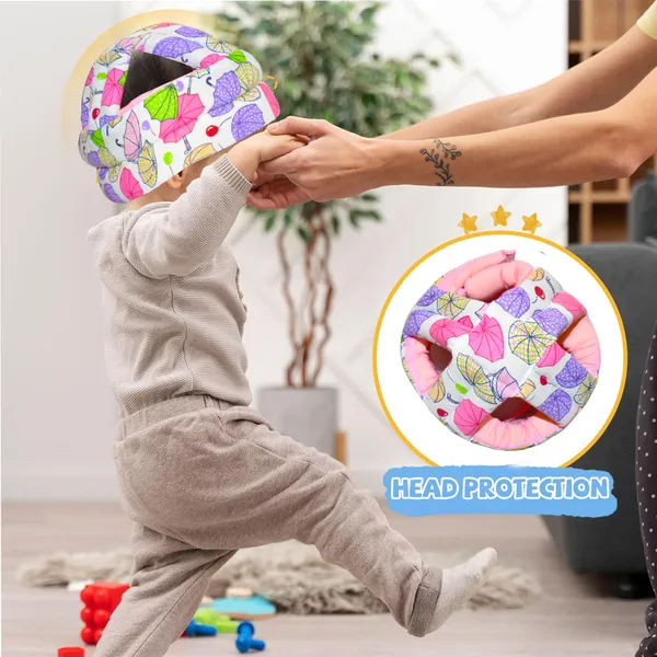 Vparents_Chunky_Baby_Head_Protector_for_Safety_of_Kids_6M_to_3_Years-_Baby_Safety_Helmet_with_Proper_Air_Ventilation_&_Corner_Guard_Protection_Pack_of_2_(Pink_and_Blue)