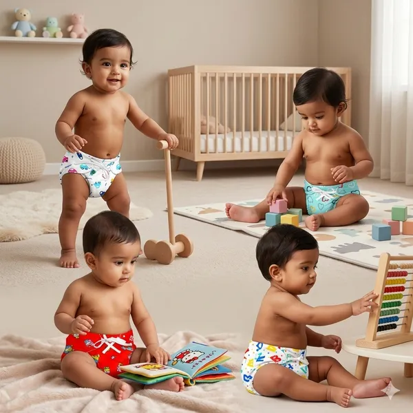 VParents_DryFeel_Baby_Langots_l_Cotton_Modern_Baby_Nappy_l_Mess-free_Langot_with_soft_Elastics_l_DryFeel_Top_Layer_l_Diaper-free_Time_Essential(Pack_os_4)_car_toy_alphabet_and_heart	