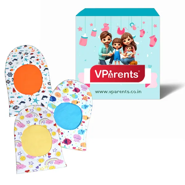 Vparents_Cotton_Baby_Boys_And_Girls_Reversible_Monkey_Cap_Pack_Of_3_-Multicolour_(6-12_Months)