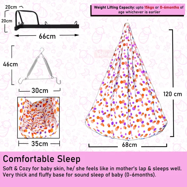 Preemie_Baby_Swing_Cradle_with_Mosquito_Net_Spring_and_Metal_Window_Cradle_Hanger(Orange)