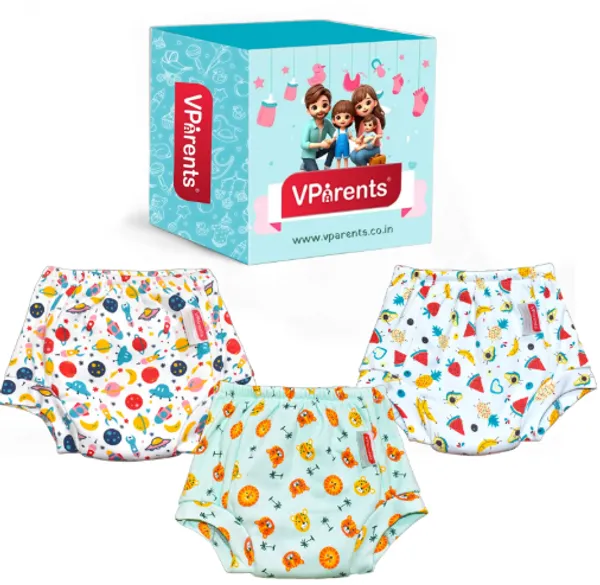 VParents_Padded_Underwear_for_Babies_and_Toddlers_with_3_Layers_of_Cotton_Padding_Potty_Training_Pull_Up_&_Diaper-Free_Time_Pack_of_3_(6-12_Months)_Watermelon_Fruitie_and_galaxy