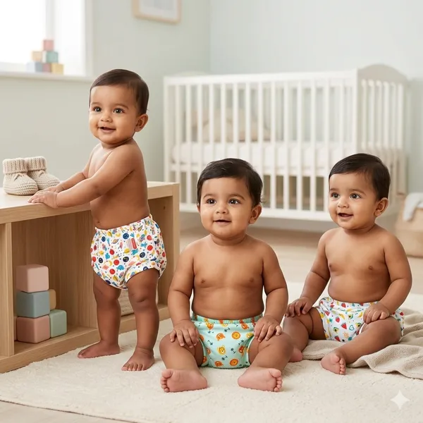 VParents_Padded_Underwear_for_Babies_and_Toddlers_with_3_Layers_of_Cotton_Padding_Potty_Training_Pull_Up_&_Diaper-Free_Time_Pack_of_3_(6-12_Months)_Watermelon_Fruitie_and_galaxy
