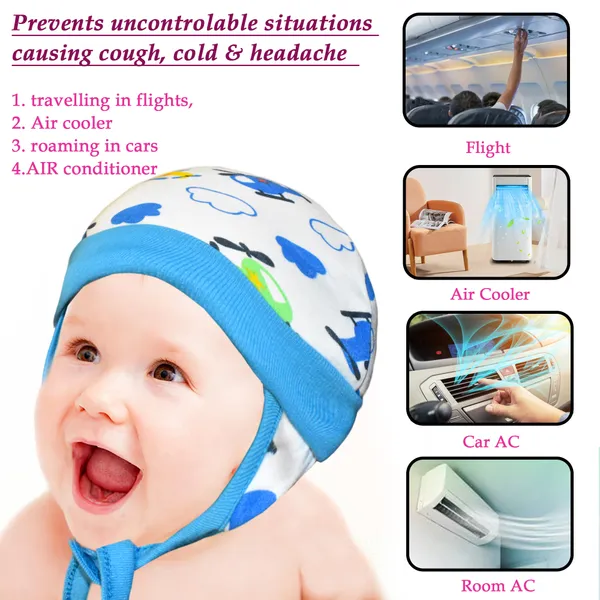 Vparents_Cotton_Cap_For_New_Born_Baby_Baby_Boy&Girl_(0-6_Months)-Pack_Of_2_Multicolor