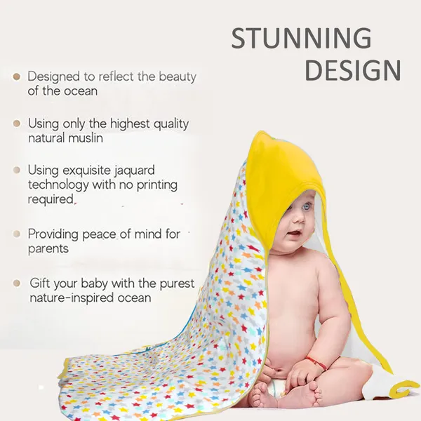 Vparents_Cotton_New_Born_Baby_Hooded_Wrapper_Blanket,_Single_Layer_0-12_Months_Deo