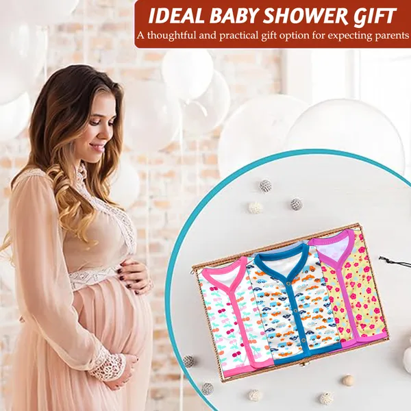 Vparents_Half_Sleeves_Cotton_New_Born_Baby_Boy's_&_Baby_Girls_Jabla_-Multicolour_-_Pack_Of_5_Assorted_Design_(0-3_Months)