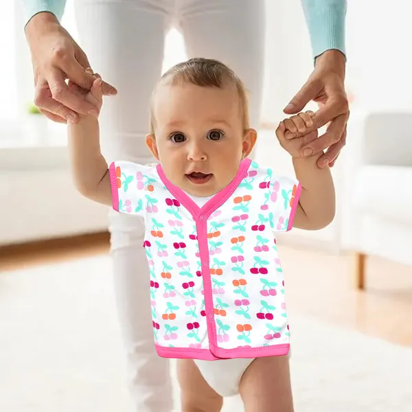 Vparents_Half_Sleeves_Cotton_New_Born_Baby_Boy's_&_Baby_Girls_Jabla_-Multicolour_-_Pack_Of_5_Assorted_Design_(0-3_Months)