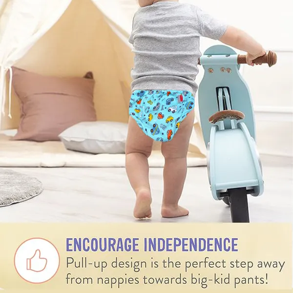 Vparents_Padded_Underwear_For_Babies_And_Toddlers_With_3_Layers_Of_Cotton_Padding_Potty_Training_Pull_Up_&_Diaper-Free_Time_(6-12_Months)Car