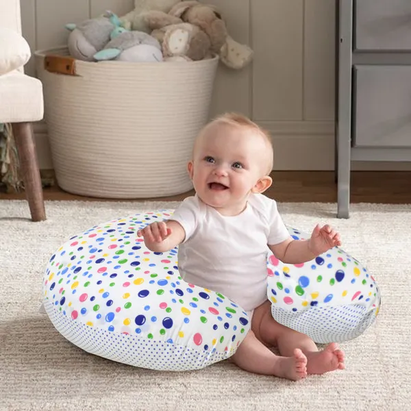 BlueBellbaby_4_Piece_Bedding_Set_with_Pillow_and_Bolsters_Sleeping_Bag_and_Bedding_Set_and_Feeding_Pillow_Combo_(Blue)