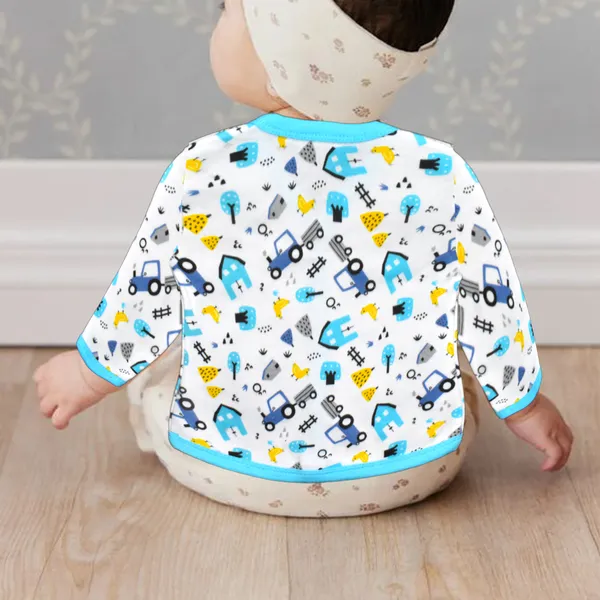 Vparents_Full_Sleeves_Cotton_New_Born_Baby_Boy's_&_Baby_Girls_Jabla_-Multicolour_-_Pack_Of_4_Assorted_Design_(0-3_Months)
