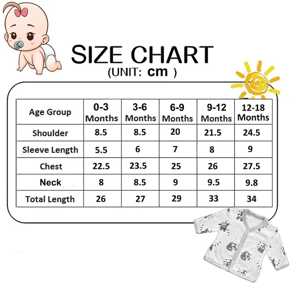 Vparents_Full_Sleeves_Cotton_New_Born_Baby_Boy's_&_Baby_Girls_Jabla_-Multicolour_-_Pack_Of_4_Assorted_Design_(0-3_Months)