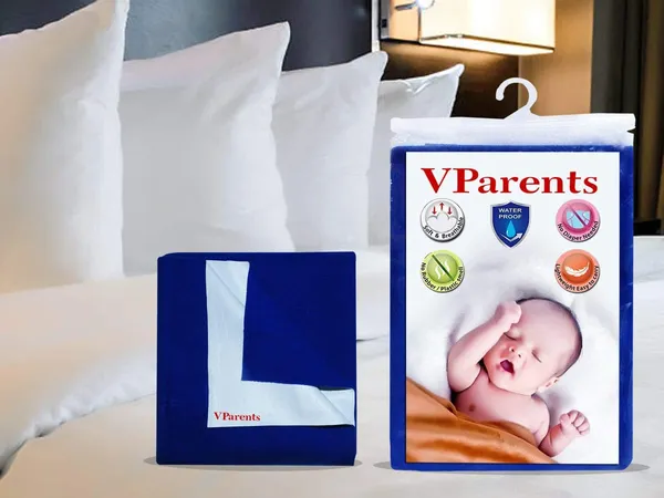 Chubby_Cheeks_Water_Proof_Baby_Bed_Protector_Reusable_Dry_Sheet_(Navy_Blue,)