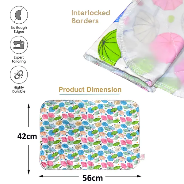 Vparents_Chunky_Nappy_Changing_Mat_Sleeping_Mats_Water_Proof_Bed_Protector_Sheet_For_New_Born_Baby_(0-3_Months)_Pack_Of_3_Pink_Blue_And_Purple