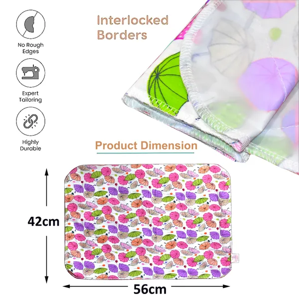 Vparents_Chunky_Nappy_Changing_Mat_Sleeping_Mats_Water_Proof_Bed_Protector_Sheet_For_New_Born_Baby_(0-3_Months)_Pack_Of_2_Pink_And_Purple