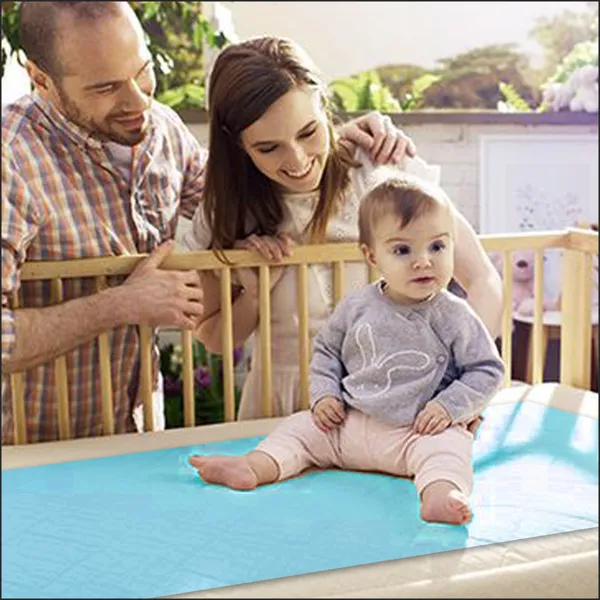 Chubby_Cheeks_Water_Proof_Baby_Bed_Protector_Reusable_Dry_Sheet_(Sky_Blue)_(Large)_(100_X_140)