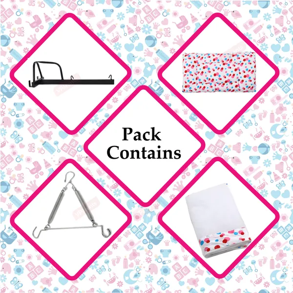 Baby_Swing_Cradle_with_Mosquito_Net_Spring_and_Metal_Window_Cradle_Hanger(Pink)