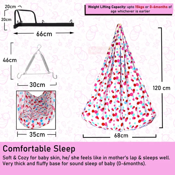 Baby_Swing_Cradle_with_Mosquito_Net_Spring_and_Metal_Window_Cradle_Hanger(Pink)