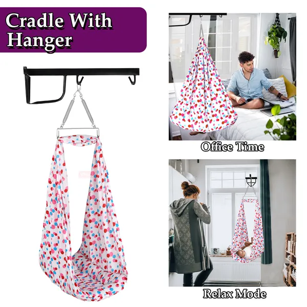 Baby_Swing_Cradle_with_Mosquito_Net_Spring_and_Metal_Window_Cradle_Hanger(Pink)