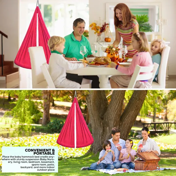 Infant_Baby_Swing_Cradle_with_Mosquito_net_and_Spring_(Red)