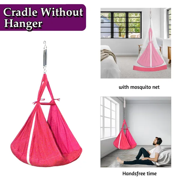 Infant_Baby_Swing_Cradle_with_Mosquito_net_and_Spring_(Red)