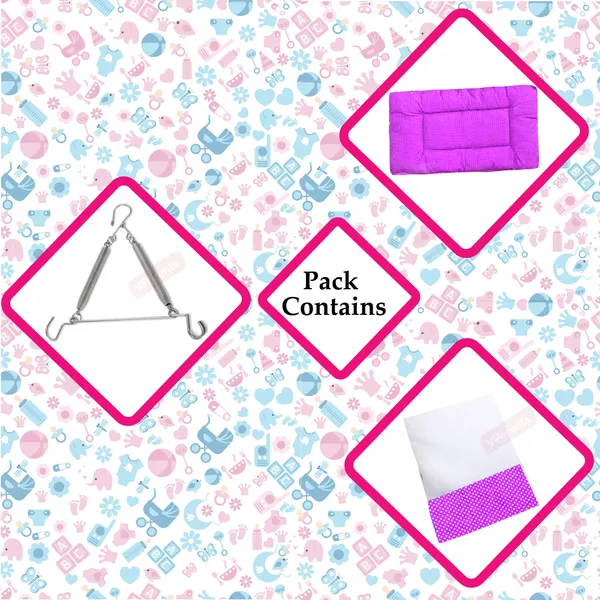 Infant_Baby_Swing_Cradle_with_Mosquito_net_and_Spring_(Purple)