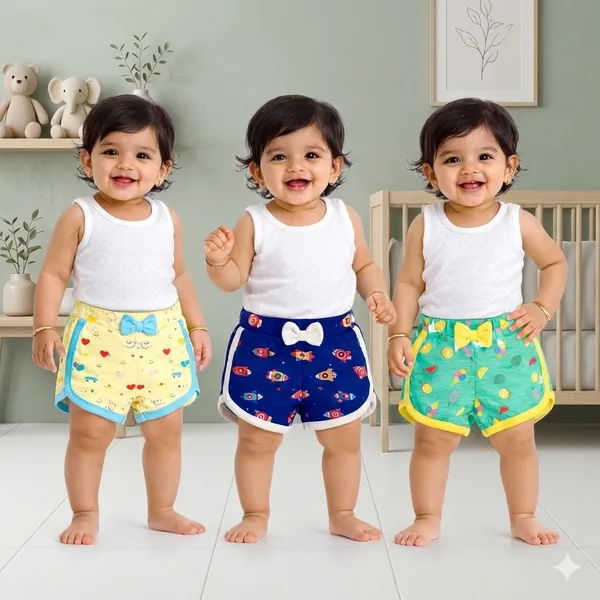 VParents_cotton_Girls_baby_Shorts_for_infant_and_toddler_Printed_Set_of_3_-_Multi-Coloured_-Assorted_Design_