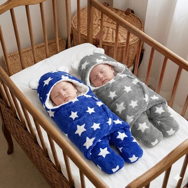 VParents__3-in-1_Soft_Hooded_Baby_Blanket_Wrapper_-0-6_Months_Swaddle_for_New_Born_Sleeping_Bag_Gift__Bath_Towel_Bath_Robe_Pack_of_2_Combo_-