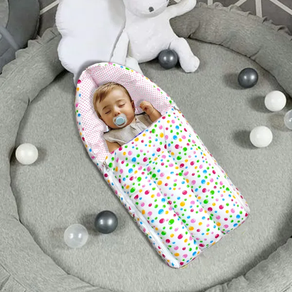 BlueBellbaby_4_Piece_Bedding_Set_with_Pillow_and_Bolsters_Sleeping_Bag_and_Bedding_Set_and_Feeding_Pillow_Combo_(Pink)_(Pink)