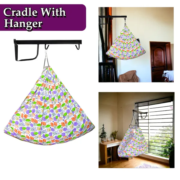 Vparents_Chunky_Baby_Swing_Cradle_With_Spring_And_Metal_Window_Cradle_Hanger_(Purple)