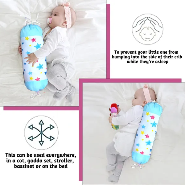 Joy_Baby_4_Piece_Bedding_Set_with_Pillow_and_Bolsters_Sleeping_Bag_and_Bedding_Set_and_Feeding_Pillow_Combo_(Blue)