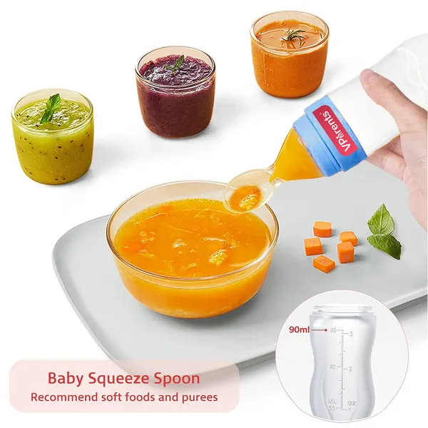 Food_Feeding_Spoon_with_Squeezy_Food_Grade_Silicone_Feeder_Bottle,_for_Infant_Baby,_90ml,_BPA_Free_Assorted_Colour_-Pack_of_1_(1)