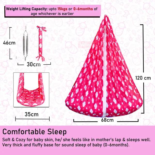 Sunny_Baby_Swing_Cradle_with_Mosquito_net_and_Spring_(Pink)