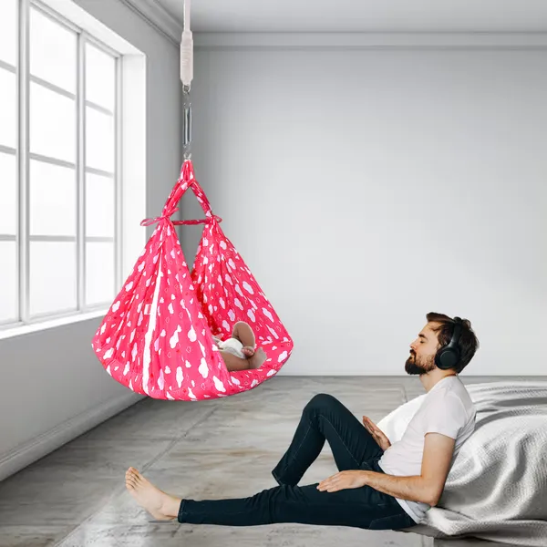 Sunny_Baby_Swing_Cradle_with_Mosquito_net_and_Spring_(Pink)