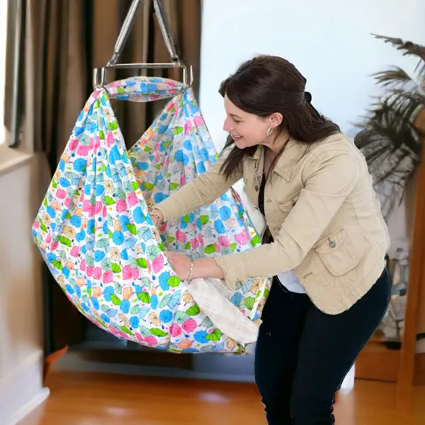 Blue_Chunky_Baby_Swing_Cradle_With_Spring_&_Metal_Window_Cradle_Hanger