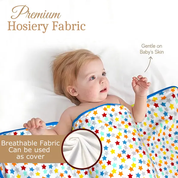 Vparents_Cotton_New_Born_Baby_Hooded_Wrapper_Blanket,_Single_Layer_0-12_Months_Deo
