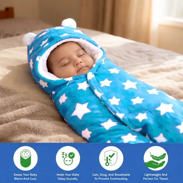 VParents__3-in-1_Soft_Hooded_Baby_Blanket_Wrapper_-0-6_Months_Swaddle_for_New_Born_Sleeping_Bag_Gift