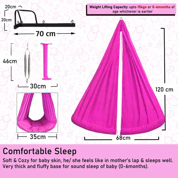 Infant_Baby_Swing_Cradle_with_Mosquito_net_Spring_and_Metal_Window_Cradle_Hanger_(Pink)_(Pink)
