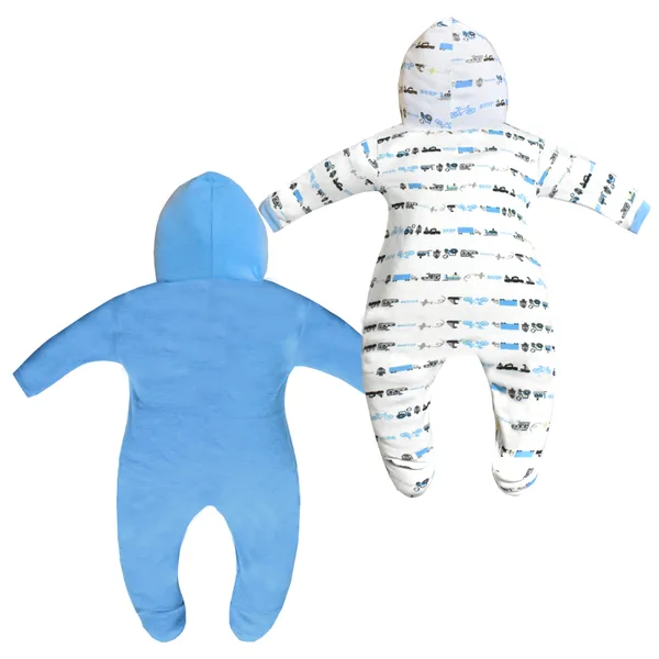 Zoey_Baby_Boy's_and_Baby_Girl's_Cotton_Striped_Hooded_Full_Sleeve_Footies_Sleepsuit_Rompers_for(Blue)_Pack_of_2