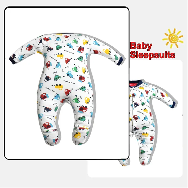 Full_Length_Printed_Baby_Footies_Sleepsuit_Romper_Pack_of_3-(Royal_Blue)
