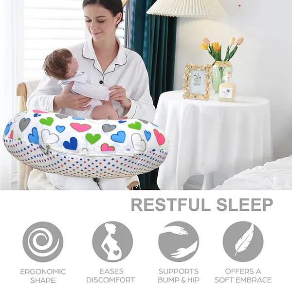 VParents_Daisy_Multipurpose_Baby_Feeding_Nursing_Cum_Maternity_Pillow_for_New_Born_(Blue)