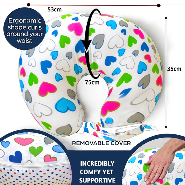 VParents_Daisy_Multipurpose_Baby_Feeding_Nursing_Cum_Maternity_Pillow_for_New_Born_(Blue)