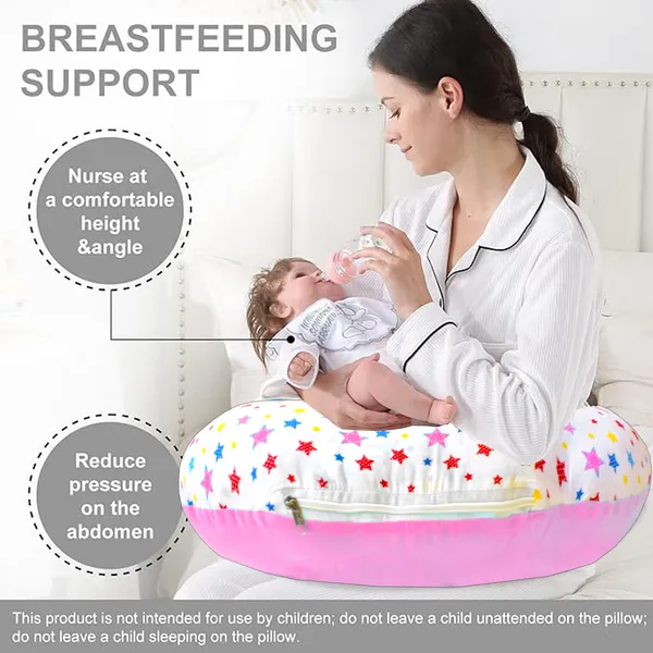 JoyFeeding_Pillow,_Breast_Feeding_Pillows_Vacuum_Packed_Cotton_Nursing_Pillow_and_Positioner,_Breastfeeding,_Bottle_Feeding,_Baby_Support_-_Star_Pattern_(Pink)