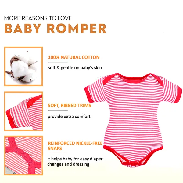 Set_of_3_Half_Sleeves_Baby_Romper_Body_Suits_Jump_Suit_for_Boys_and_Girls_(9-12_months)-_Red