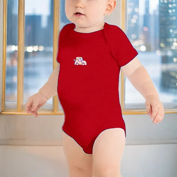Set_of_3_Half_Sleeves_Baby_Romper_Body_Suits_Jump_Suit_for_Boys_and_Girls_(9-12_months)-_Red
