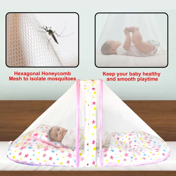 Joy_Baby_4_Piece_Bedding_Set_with_Pillow_and_Bolsters_Sleeping_Bag_and_Bedding_Set_Combo_(Pink)