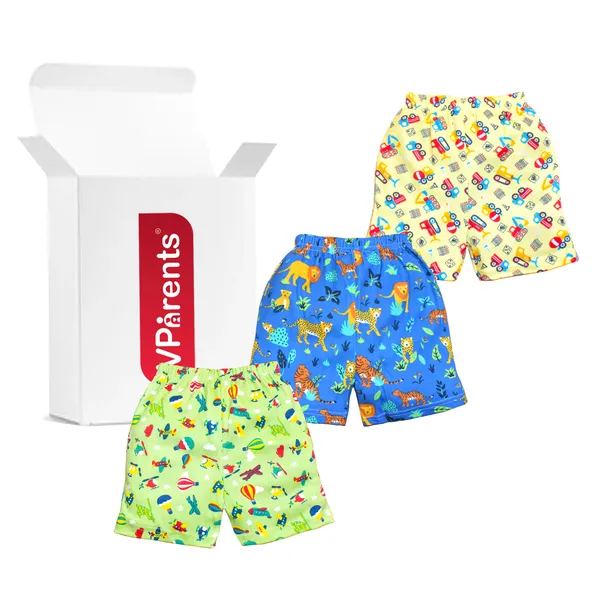 Set_Of_3_Cotton_Infant_Boys_&_Girls_Baby_Shorts_Printed__(0-6_Months)