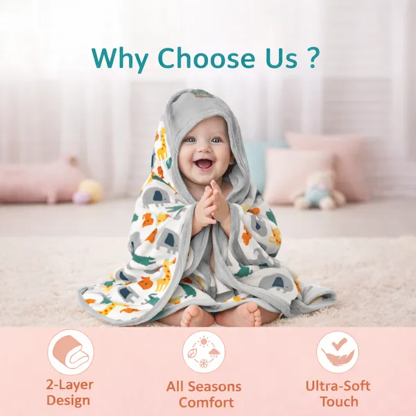 Vparents_Cotton_New_Born_Baby_Hooded_Wrapper_Blanket,_Single_Layer_0-12_Months_Deo