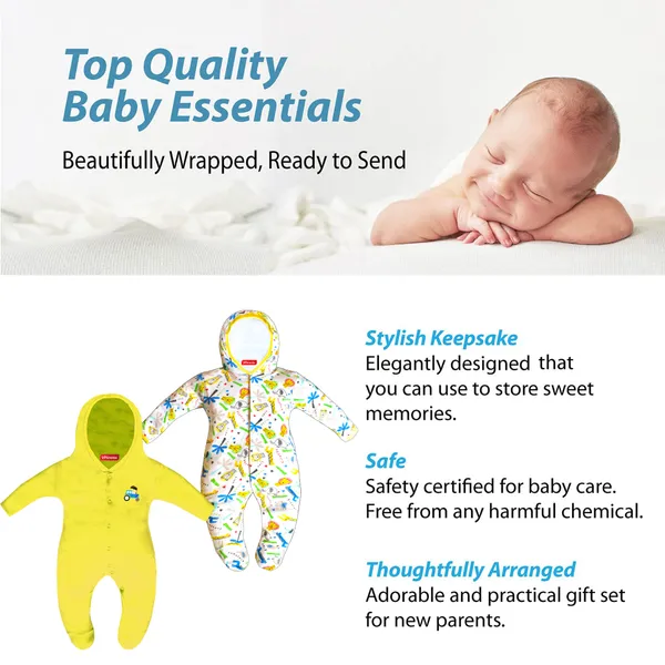 Zoey_Newborn_Baby_Boy's_and_Baby_Girl's_Cotton_Striped_Full_Sleeve_Hooded_Footies_Sleepsuit_Rompers_(Yellow)_-_Pack_of_2