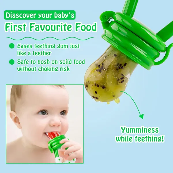 VParents_Silicone_Food/Fruit_Nibbler_with_Extra_Mesh,_Soft_Pacifier/Feeder,_Teether_for_Infant_Baby,_Infant,_Joystar,BPA_Free_-Assorted_Colour_-_Pack_of_1_(2)